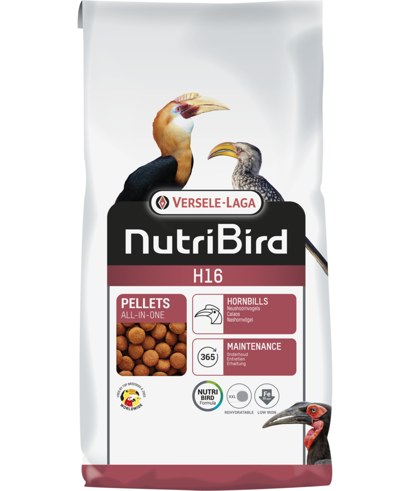 VL NutriBird H16- celoročné extrudy pre zoborožce a veľké ovocnomilné druhy vtákov 10 kg